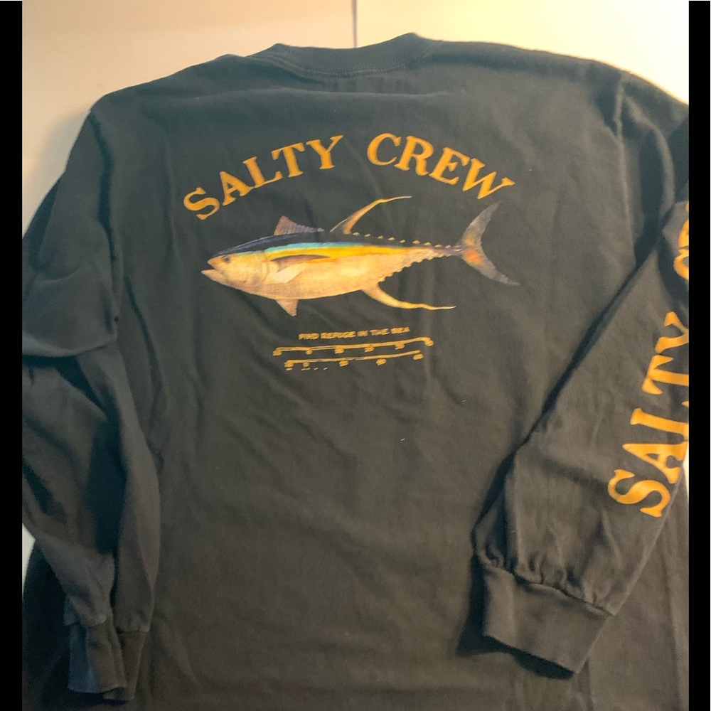 Salty Crew Men’s  Long Sleeve T-shirt, Black